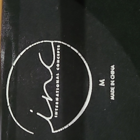 INC Black Knit Top trimmed in Lace - Picture 2 of 7